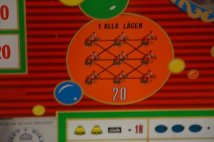 735726-6 Vintage Swedish Bally "Circus" Slot Machine