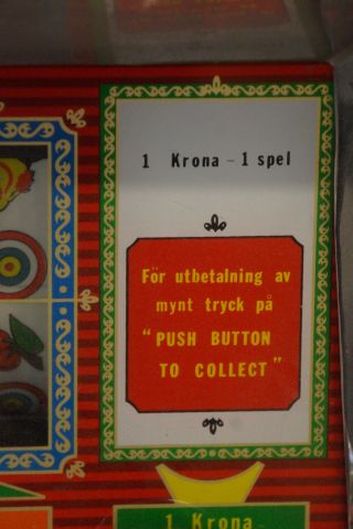 735726-15 Vintage Swedish Bally "Circus" Slot Machine