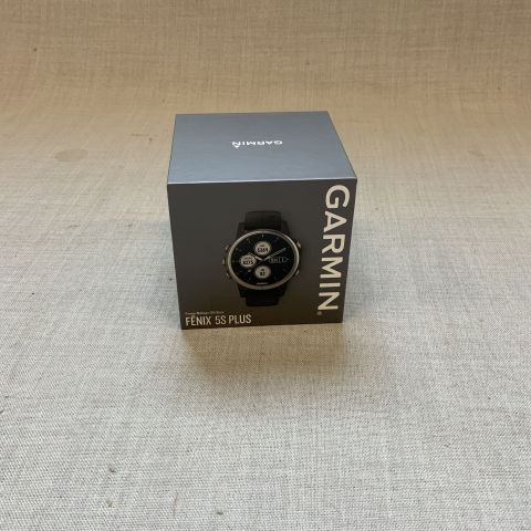 787323-3 Garmin Fenix 5S Plus Silver with Black Band