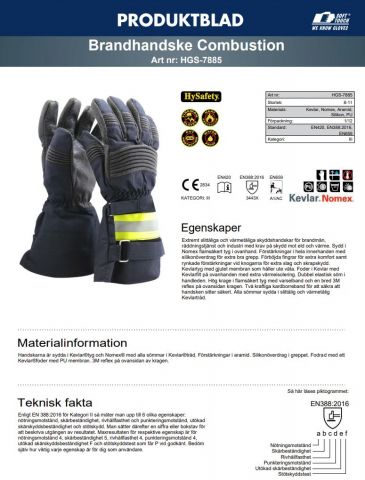 788785-4 1 par Brandhandskar Hysafety® (XL)