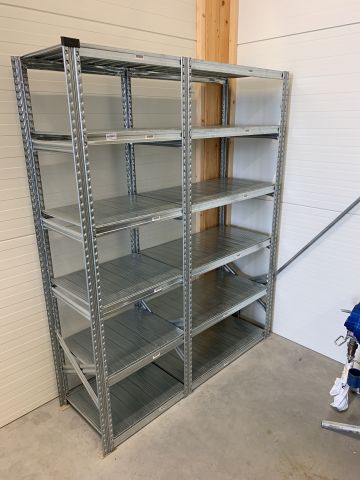 747343-2 Lagerhylla aluminium 2 sektioner