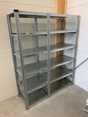 747343-3 Lagerhylla aluminium 2 sektioner