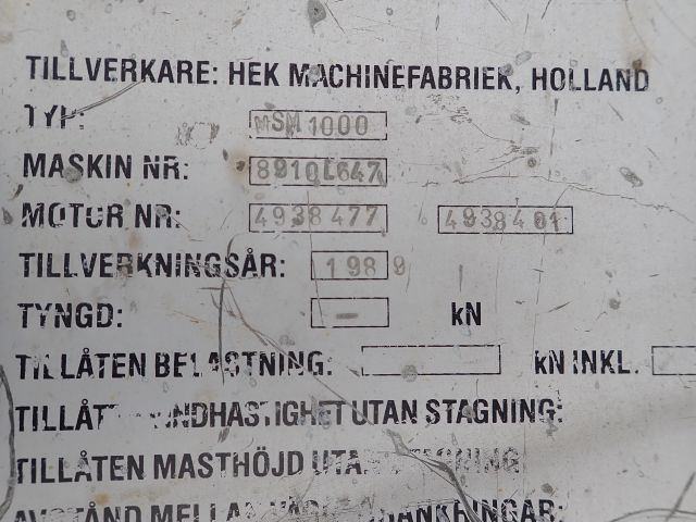 755615-27 Climbing platform Construction lift Hunnebeck MSM1000