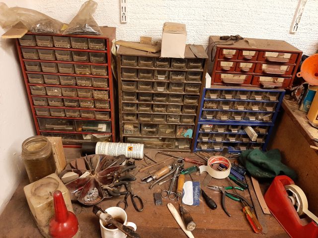 746746-18 Polishing machine with press function - Hardo, incl. Compressor & accessories