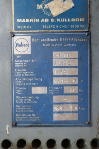 718933-16 Punching machine, Mubea KL30
