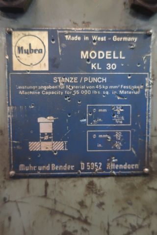 718933-17 Punching machine, Mubea KL30
