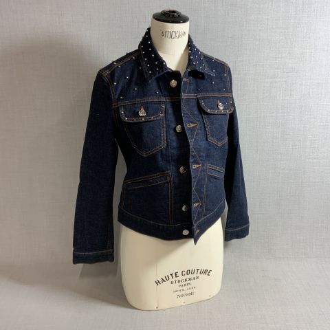 791481-1 Womens denim jacket studs Self Cinema (Size 34)