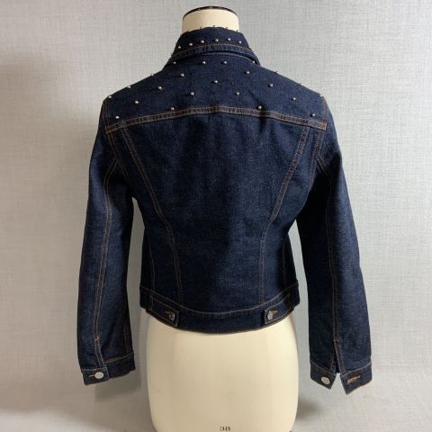 791481-2 Womens denim jacket studs Self Cinema (Size 34)