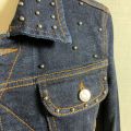 791481-4 Womens denim jacket studs Self Cinema (Size 34)