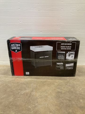 792978-2 Austin and Barbeque AABQ Side Table With Sink SS