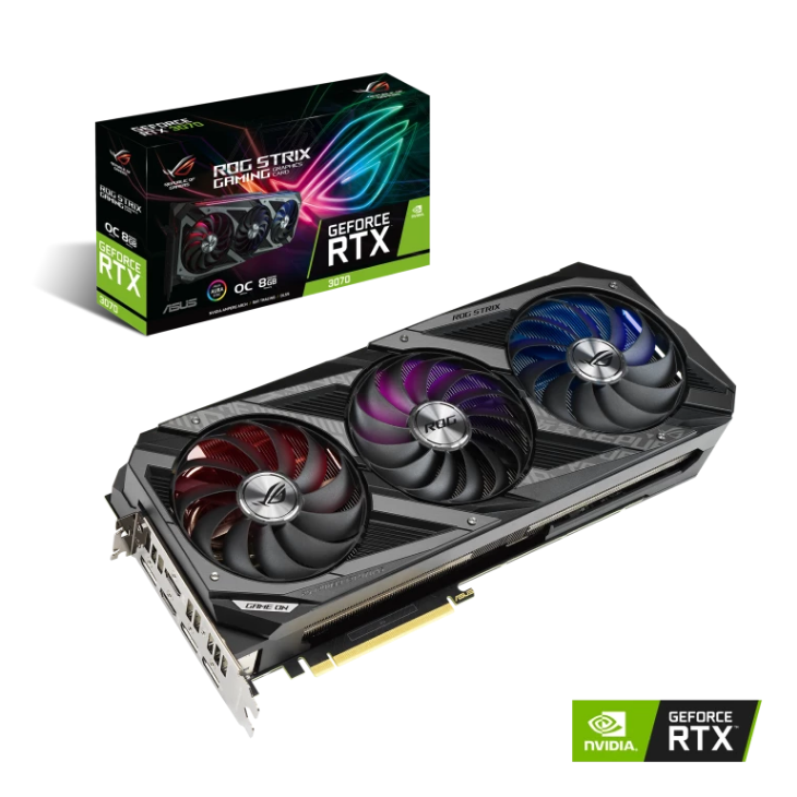 797095-1 Grafikkort ASUS GeForce RTX 3070 ROG Strix Gaming OC 8GB