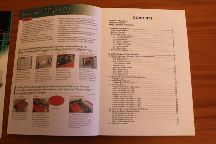 624447-16 Bookbinding machine Horizon Perfect Binder BQ-270