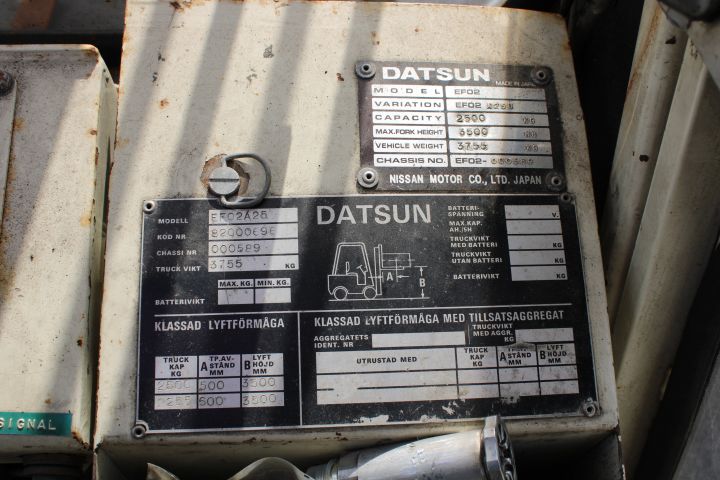 799034-12 Counterbalance Forklift Datsun EFO2A25 (2.5 tons)