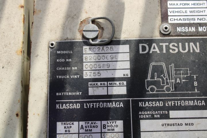 799034-14 Counterbalance Forklift Datsun EFO2A25 (2.5 tons)