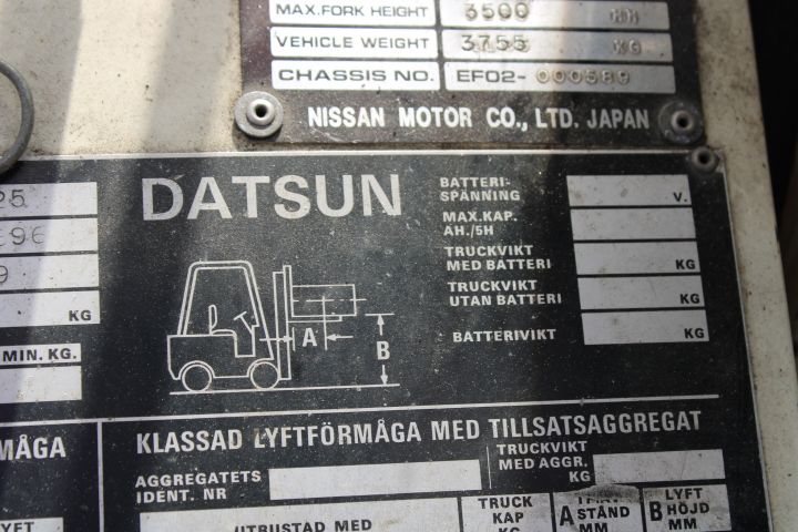 799034-15 Counterbalance Forklift Datsun EFO2A25 (2.5 tons)