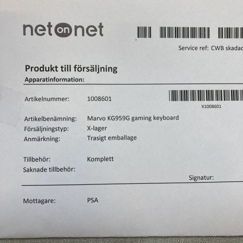 798792-3 Gaming keyboard with American layout Marvo KG959G gaming keyboard (4 pcs)