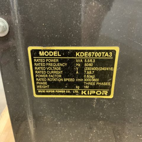 785759-8 Diesel generator Kipor KDE6700TA3