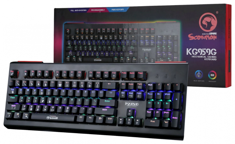 798792-1 Gaming keyboard with American layout Marvo KG959G gaming keyboard (4 pcs)
