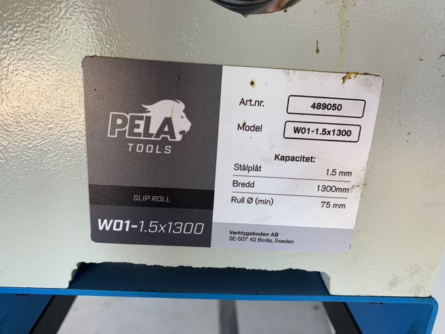 798403-4 Sheet metal roller Pela W01-1.5x1300