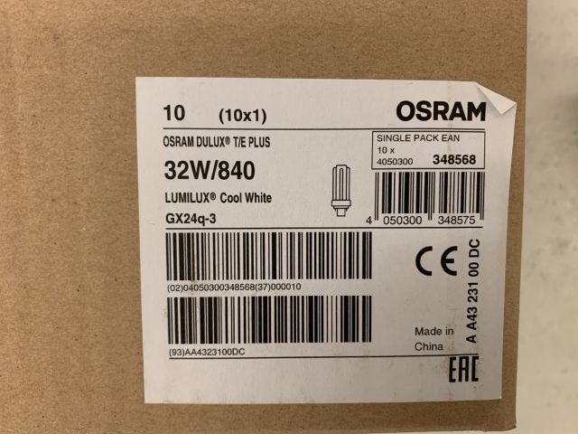 711762-6 Stock compact fluorescent lamps Airam, Osram, Megaman