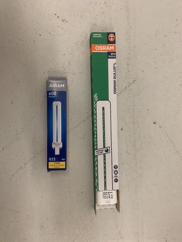 711762-11 Stock compact fluorescent lamps Airam, Osram, Megaman