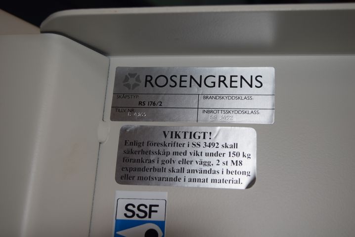 799738-3 Kassaskåp - Rosengrens, RS 176/2