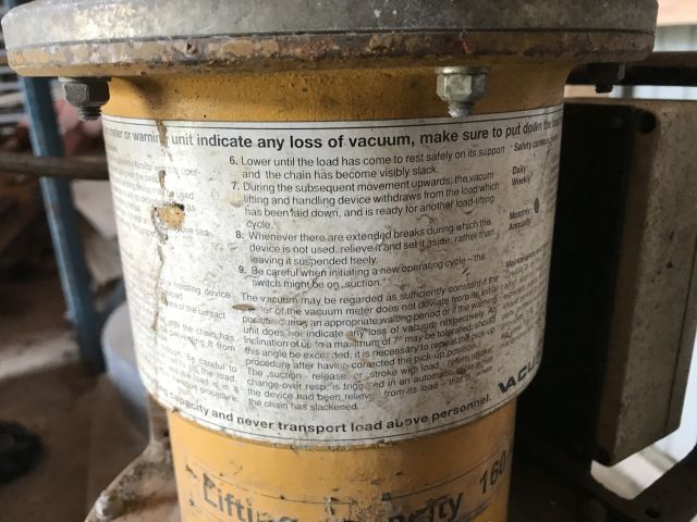 799123-4 Vaculift vacuum lifting clock