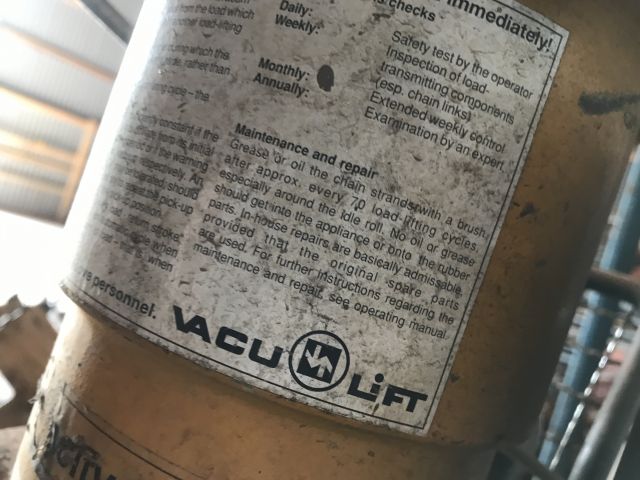 799123-5 Vaculift vacuum lifting clock