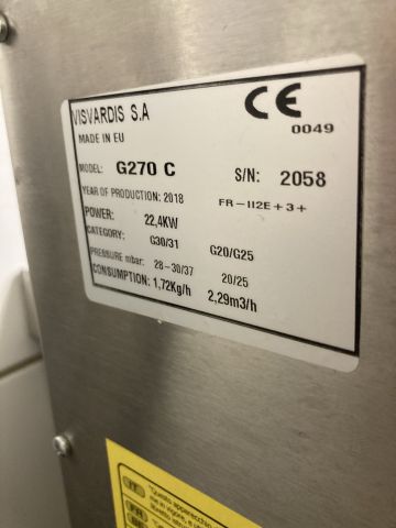 798467-4 Restaurant grill with two zones Visvardis G270C -2018 gas-powered