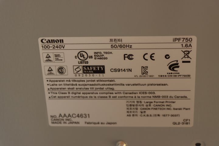800147-11 Canon imagePROGRAF iPF750