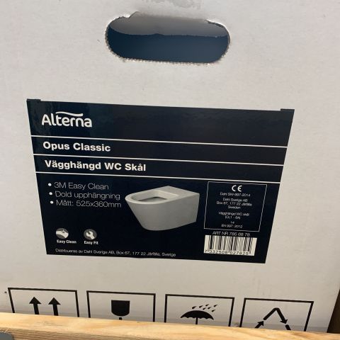 800153-2 Wall-hung toilet bowl Alterna Opus Classic