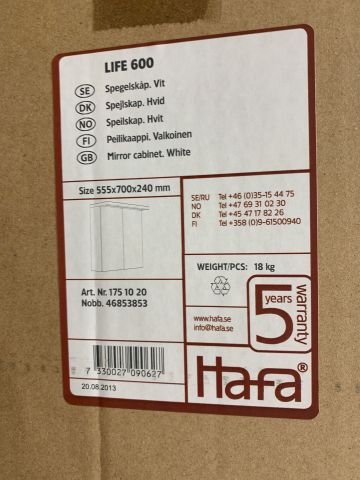 801858-2 Mirror cabinet Hafa Life 600, white