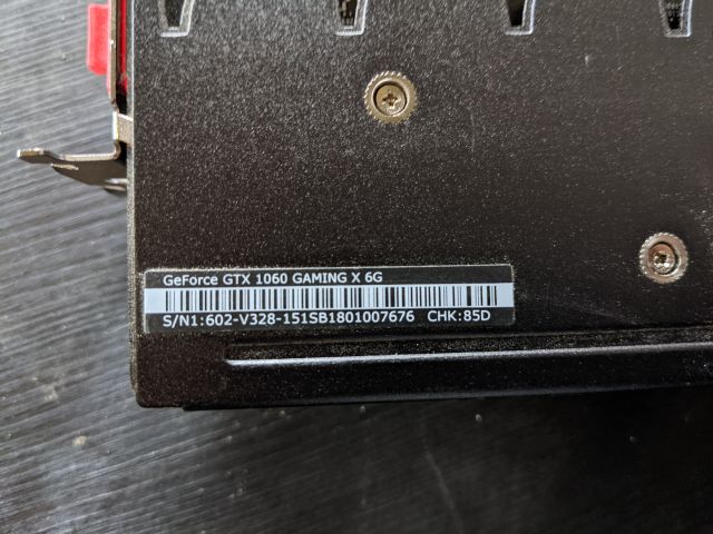 608108-10 Used MSI GeForce GTX 1060 6GB Gaming X