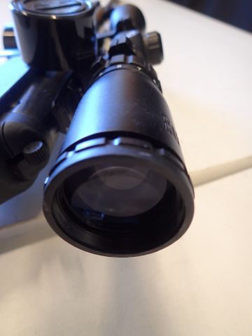 753184-12 Air rifle 5.5. Hatsan 125 Quattro Trigger with binocular sight.