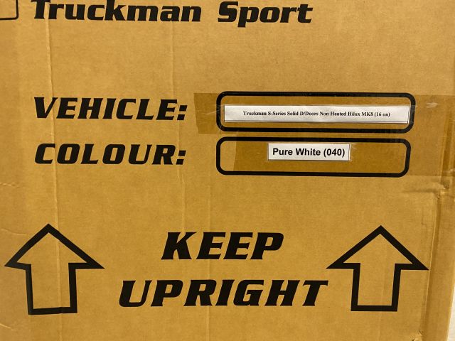 778860-14 Truckman S-Series Solid Double Doors Pure White Hilux MK8