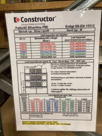 768509-2 Pallet rack P90 Silverline Gable type M 4 sect