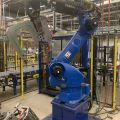 798616-19 Industrial robot and turntable Yaskawa -2018 with spot welding Obara