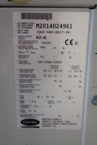 793065-6 Heat pump, Carrier AquaForce 30WG