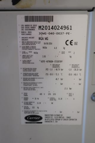 793065-7 Heat pump, Carrier AquaForce 30WG