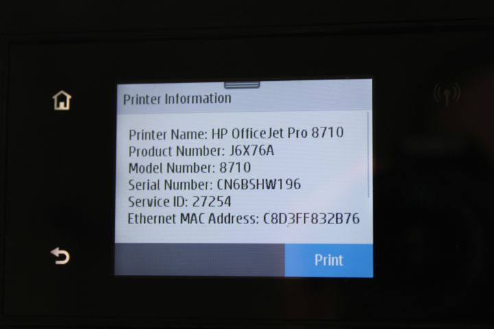 808981-8 HP OfficeJet Pro 8710