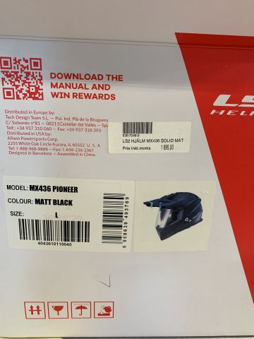 810702-4 Mc helmet MX436 Pioneer, Matt black, Size L