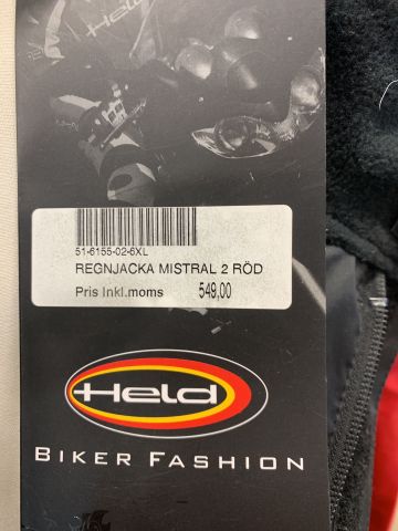 810749-3 Mc rain jacket Held black / red, size XL