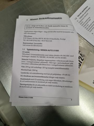 810542-16 Nissen Spinning wrap machine 1500 Automatic