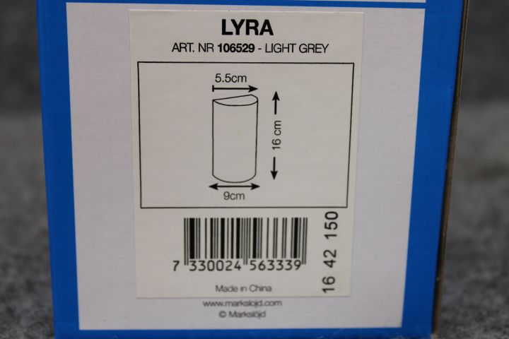811763-6 Wall luminaire Outdoor Lyra Markslöjd Sweden, new in cardboard (free shipping)