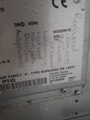 689517-8 Washing machine Electrolux W365H