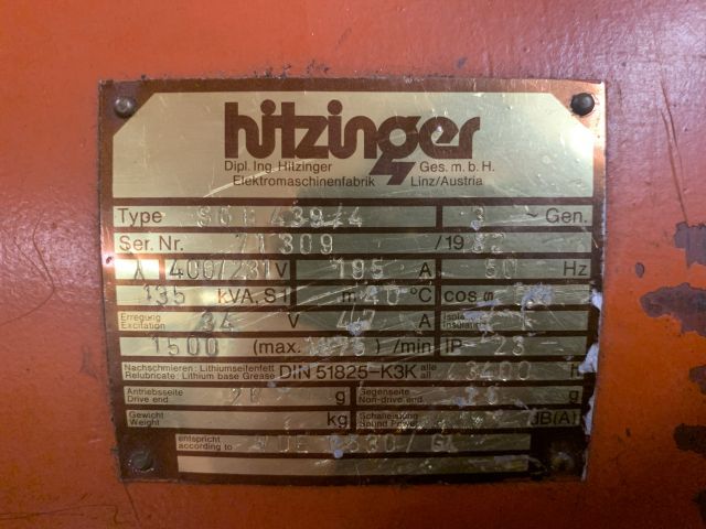 813831-11 Auxiliary engines Scania DS11 with generator Hitzinger