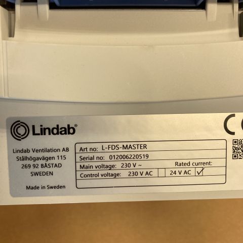 813427-2 Control unit for fire damper Lindab L-FDS-MASTER