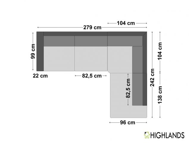 818919-4 Preston corner sofa with open end right
