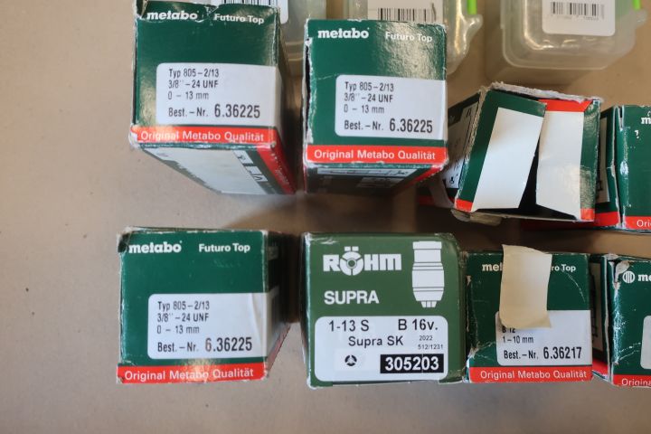 819591-2 11 pcs drill chucks Metabo, Luna, Röhm