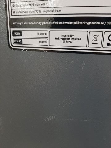 812405-8 Billyft Pela SF-L3000 3Ton